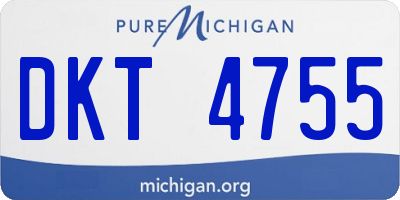 MI license plate DKT4755