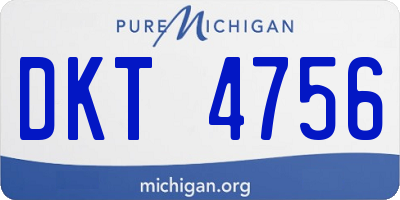 MI license plate DKT4756