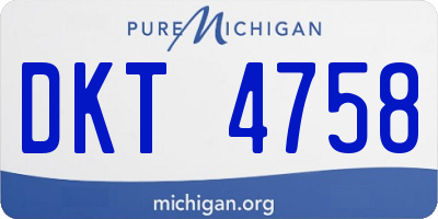 MI license plate DKT4758