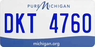 MI license plate DKT4760