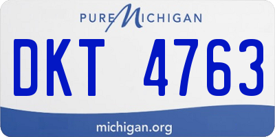 MI license plate DKT4763