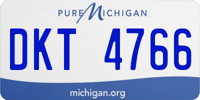 MI license plate DKT4766