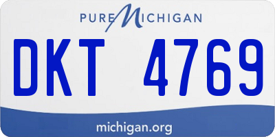 MI license plate DKT4769