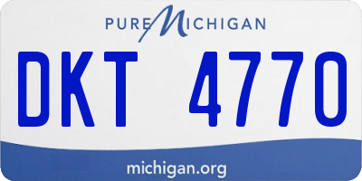 MI license plate DKT4770