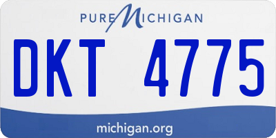 MI license plate DKT4775