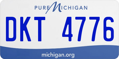 MI license plate DKT4776