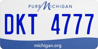 MI license plate DKT4777