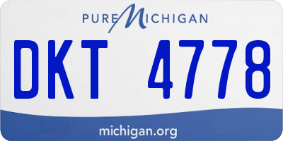 MI license plate DKT4778