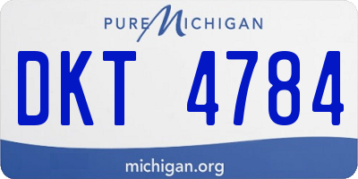 MI license plate DKT4784