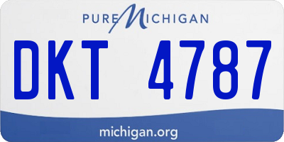 MI license plate DKT4787