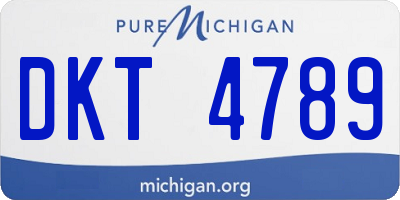 MI license plate DKT4789