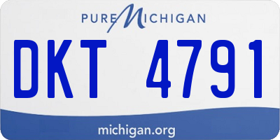 MI license plate DKT4791