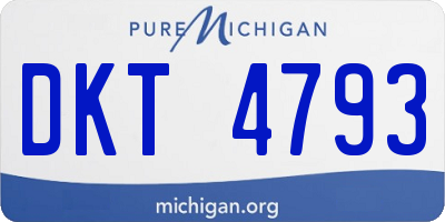MI license plate DKT4793