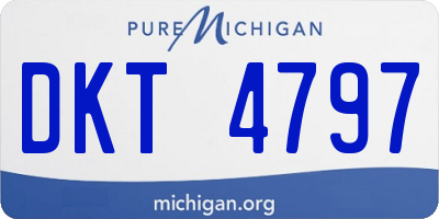 MI license plate DKT4797