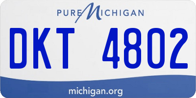 MI license plate DKT4802