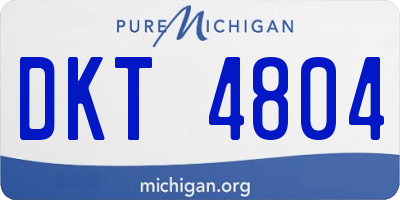 MI license plate DKT4804
