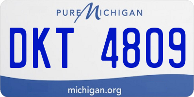 MI license plate DKT4809