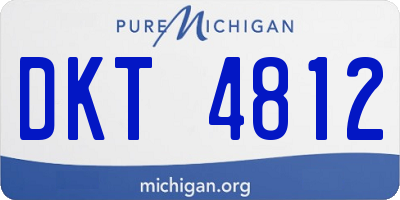 MI license plate DKT4812