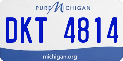 MI license plate DKT4814
