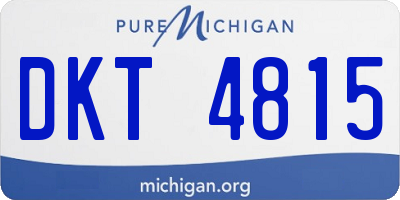 MI license plate DKT4815