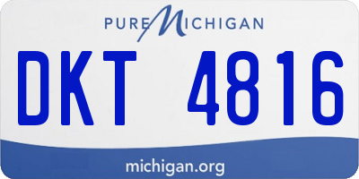 MI license plate DKT4816