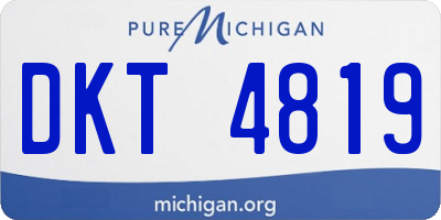 MI license plate DKT4819