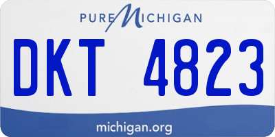 MI license plate DKT4823