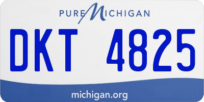 MI license plate DKT4825