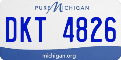 MI license plate DKT4826