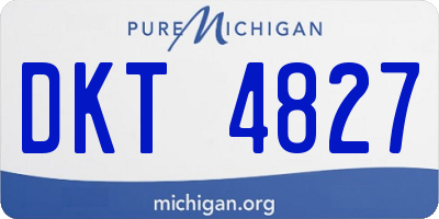MI license plate DKT4827