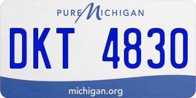 MI license plate DKT4830
