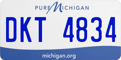 MI license plate DKT4834