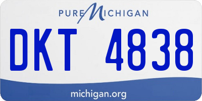MI license plate DKT4838
