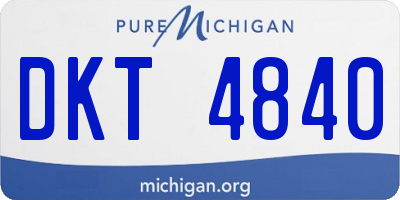 MI license plate DKT4840