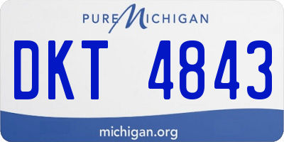 MI license plate DKT4843