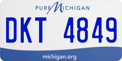 MI license plate DKT4849