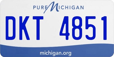 MI license plate DKT4851