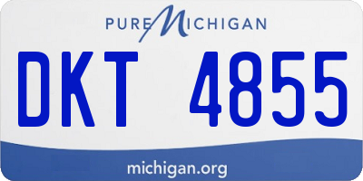 MI license plate DKT4855