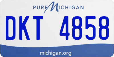MI license plate DKT4858