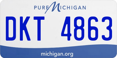 MI license plate DKT4863