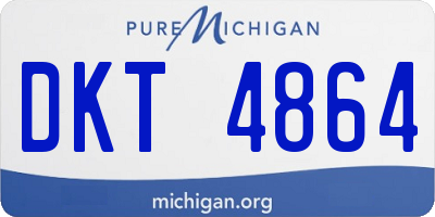 MI license plate DKT4864