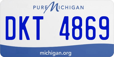 MI license plate DKT4869