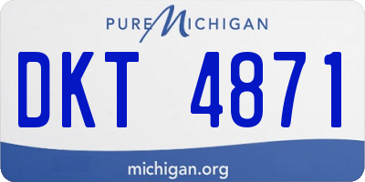MI license plate DKT4871