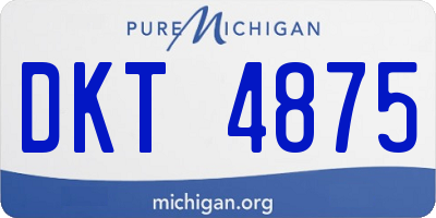 MI license plate DKT4875