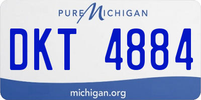 MI license plate DKT4884