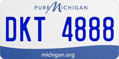 MI license plate DKT4888
