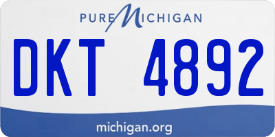 MI license plate DKT4892