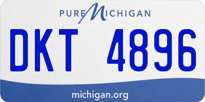 MI license plate DKT4896