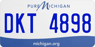 MI license plate DKT4898