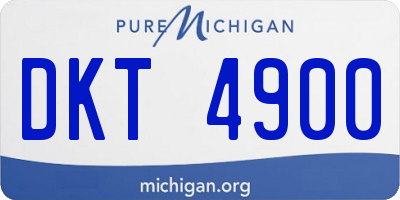 MI license plate DKT4900